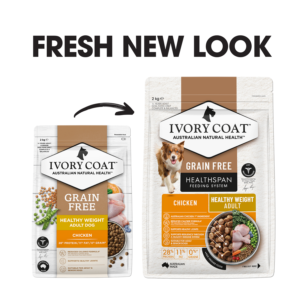 Ivory Coat Grain Free Healthy Weight Chicken Adult Dog Dry Food