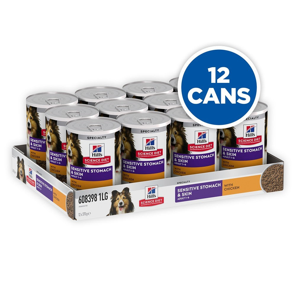 Hill's Science Diet Adult Sensitive Stomach & Skin with Chicken Canned Wet Dog Food
