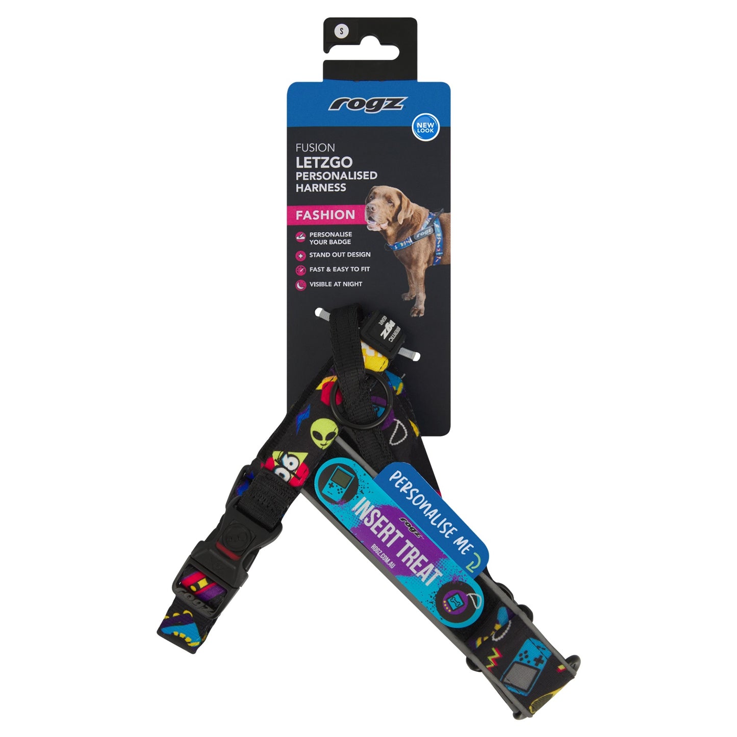Rogz Fusion Letzgo 90’S Nostalgia Dog Harness