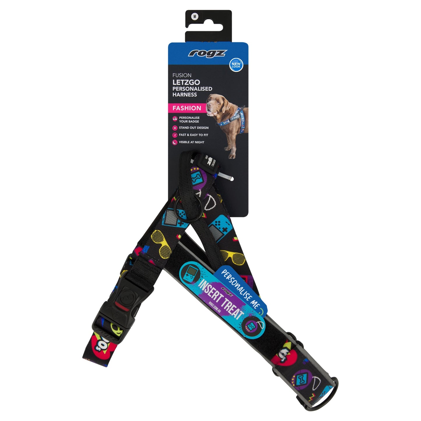 Rogz Fusion Letzgo 90’S Nostalgia Dog Harness
