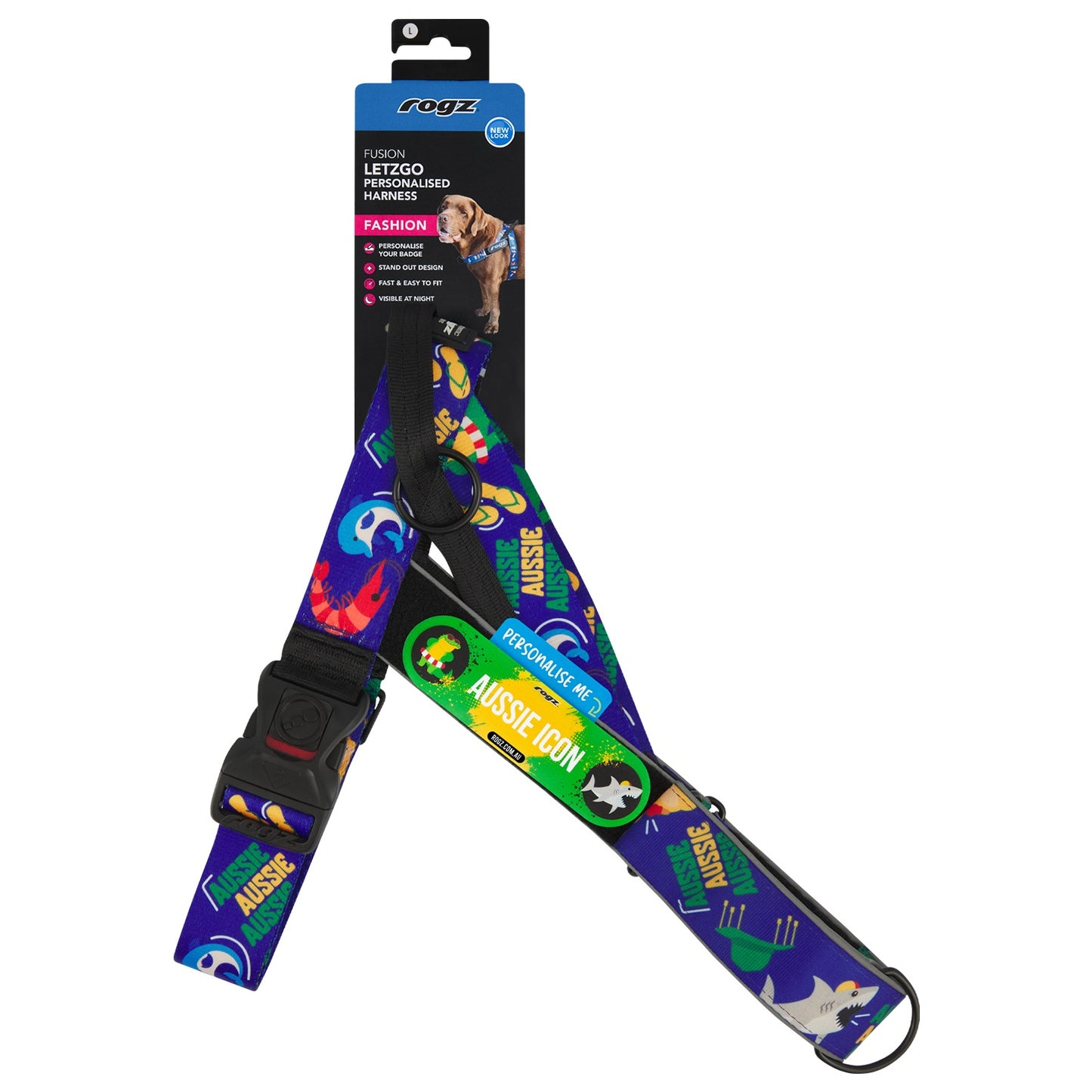 Rogz Fusion Letzgo Australiana Dog Harness
