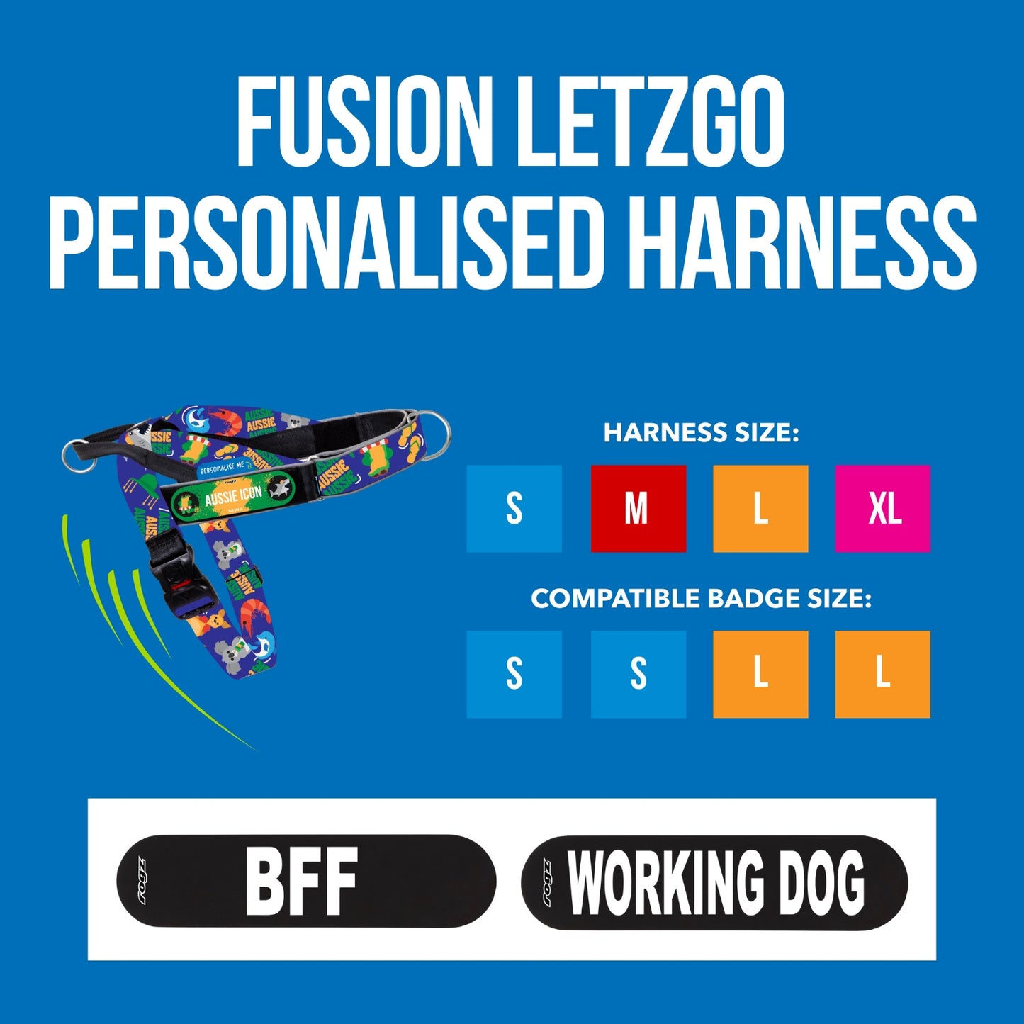 Rogz Fusion Letzgo Australiana Dog Harness