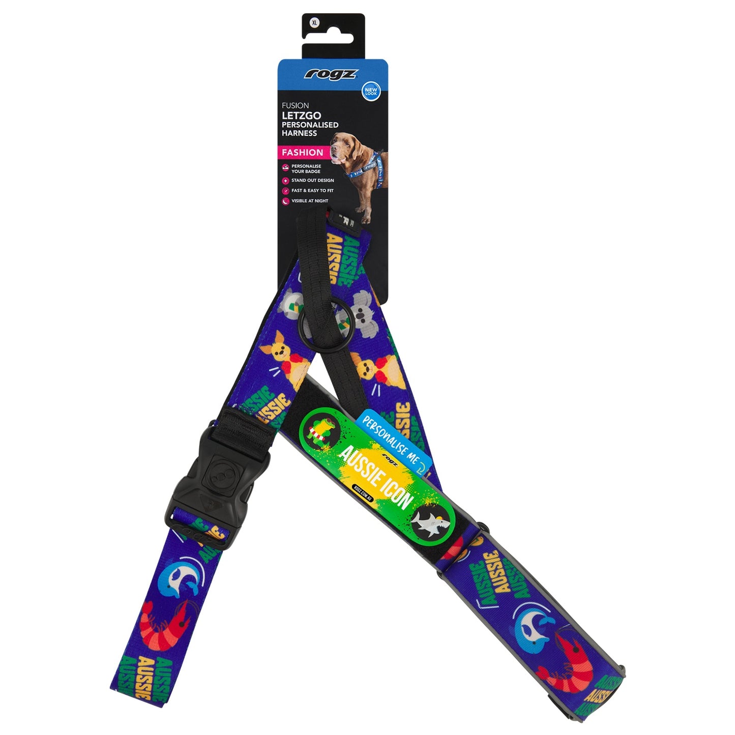 Rogz Fusion Letzgo Australiana Dog Harness