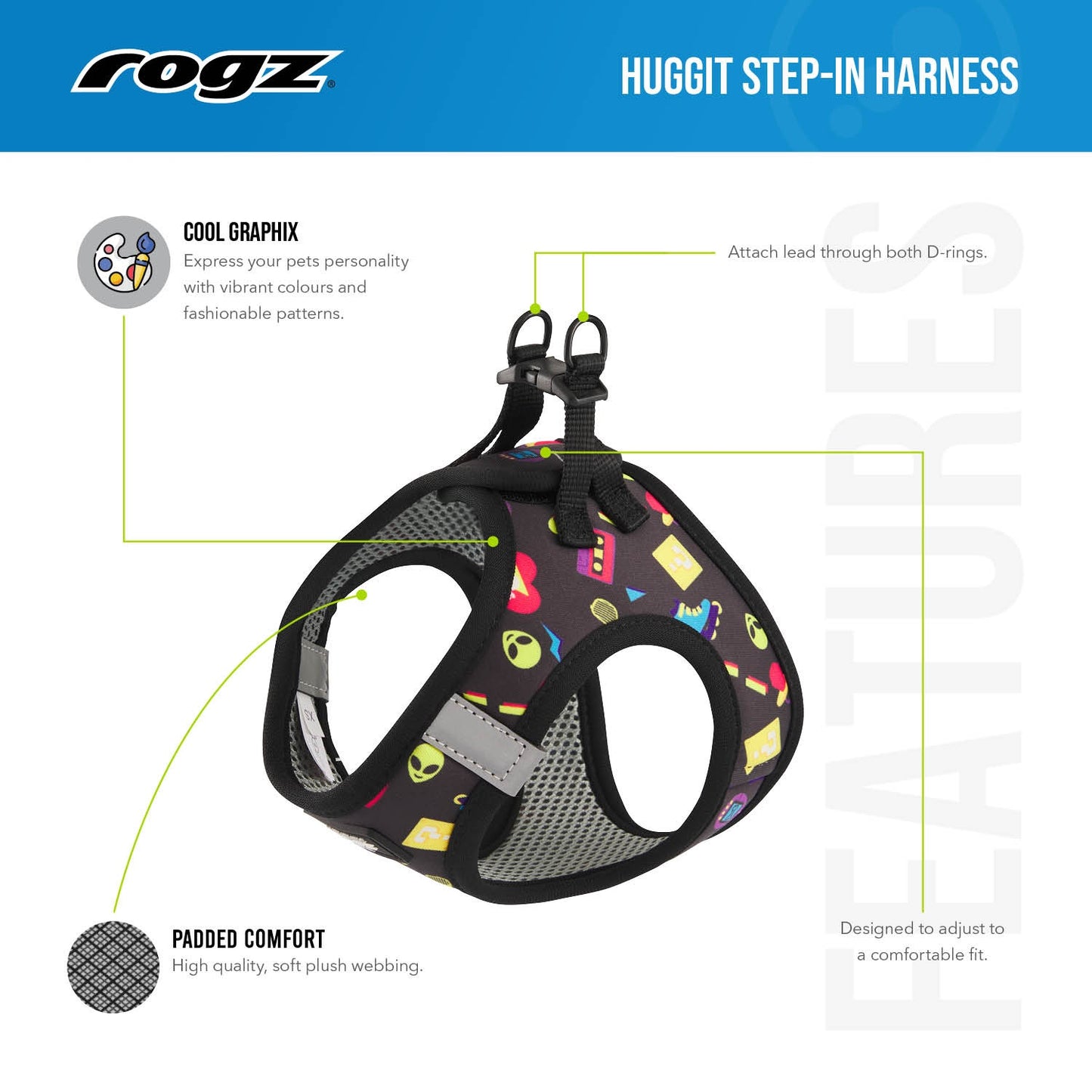 Rogz Fusion Huggit Australiana Dog Harness