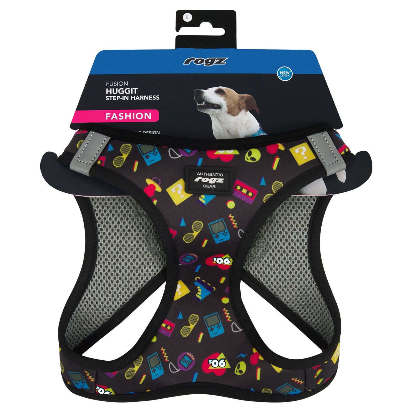 Rogz Fusion Huggit 90’S Nostalgia Dog Harness