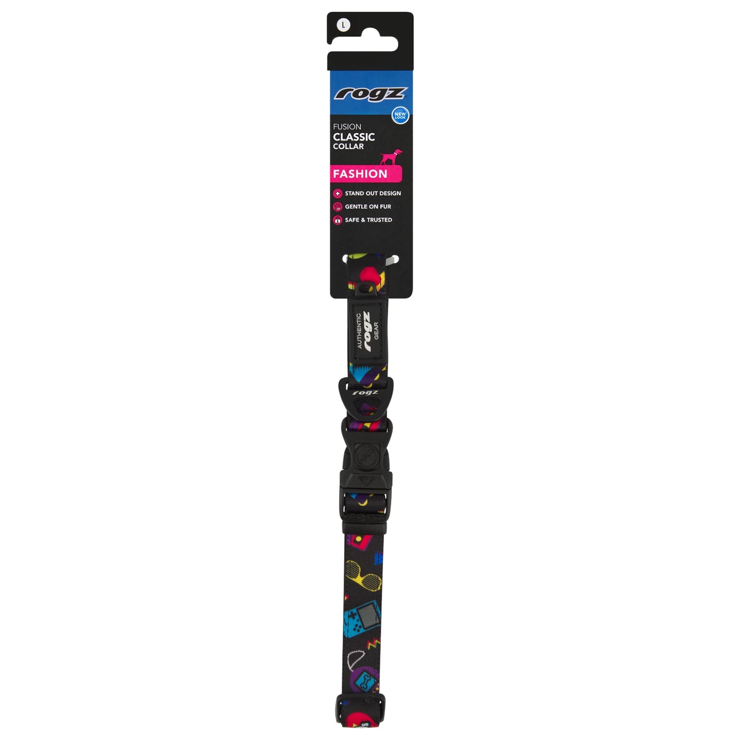 Rogz Fusion Classic 90’S Nostalgia Dog Collar