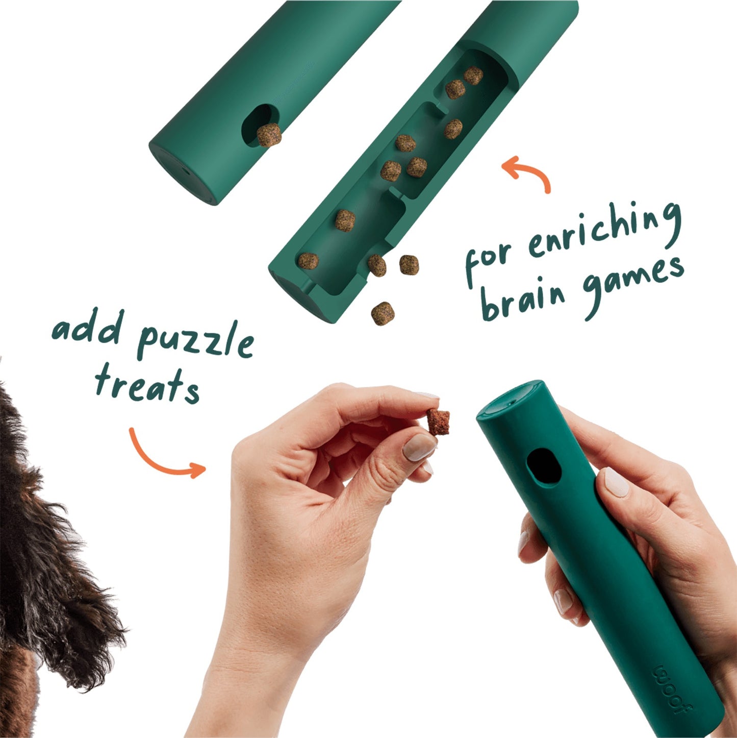 Woof Nomchucks Treat Dispensing Dog Toy
