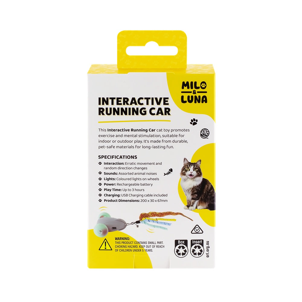 Milo and Luna Running Car Interactive Cat Toy