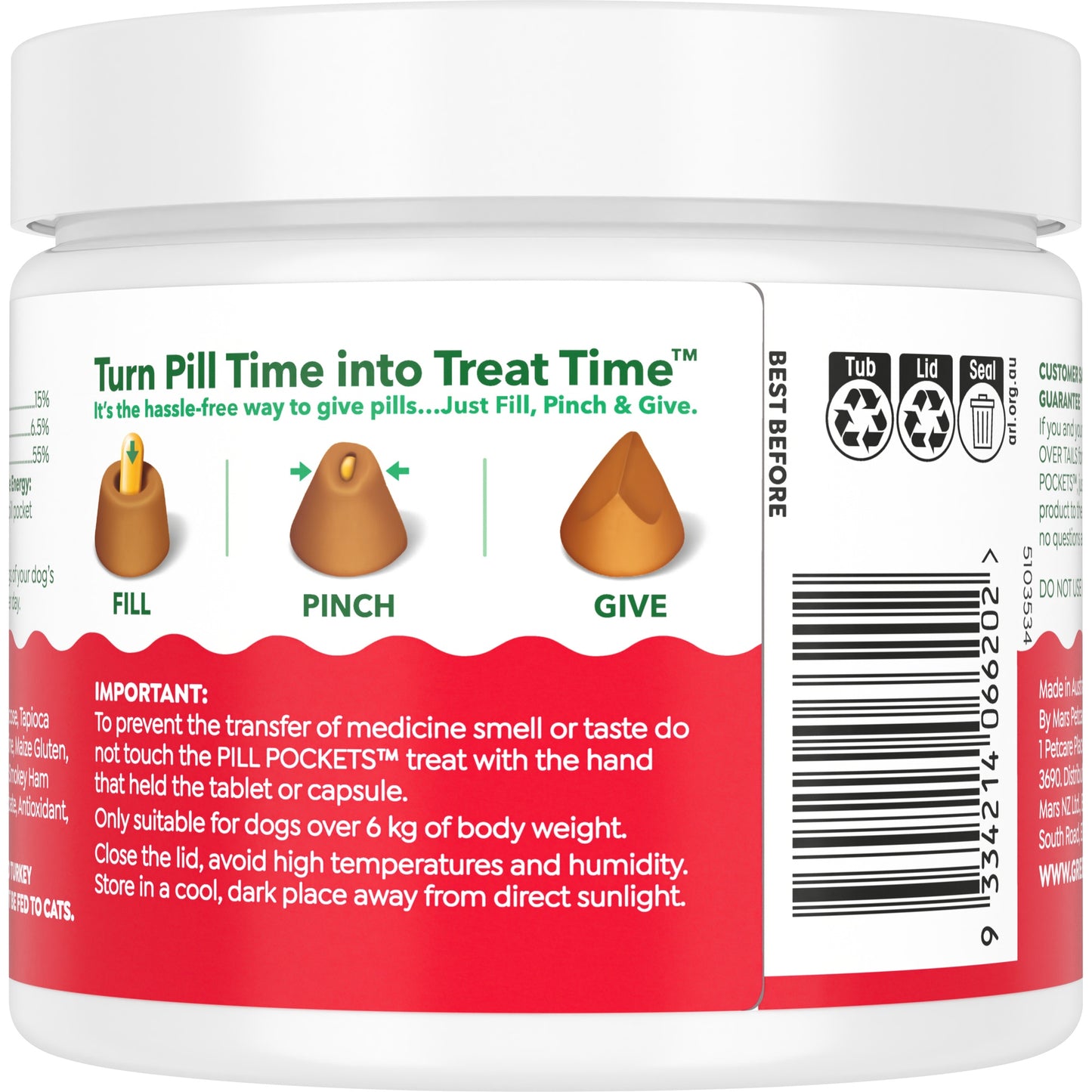 Greenies Pill Pockets Smokey Ham Dog Treats