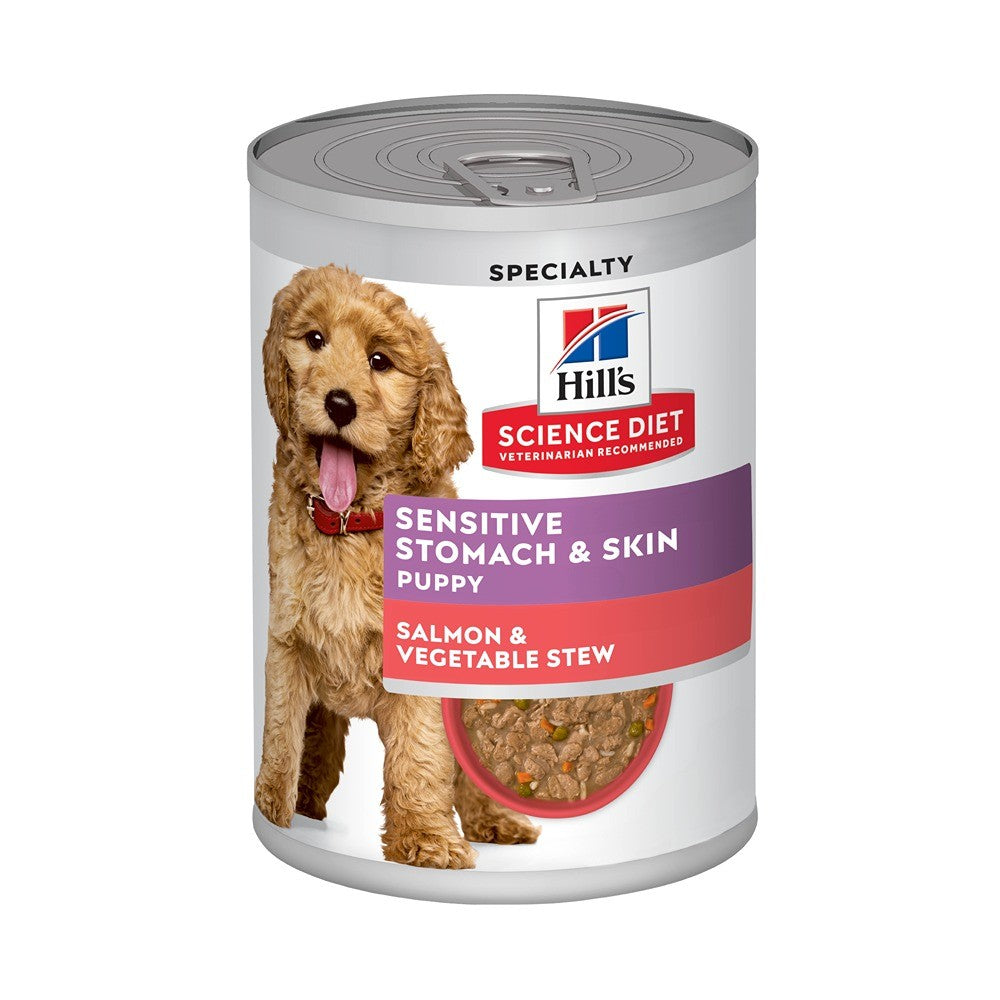 Hill's Science Diet Puppy Sensitive & Skin Salmon & Veg Stew Wet Dog Food