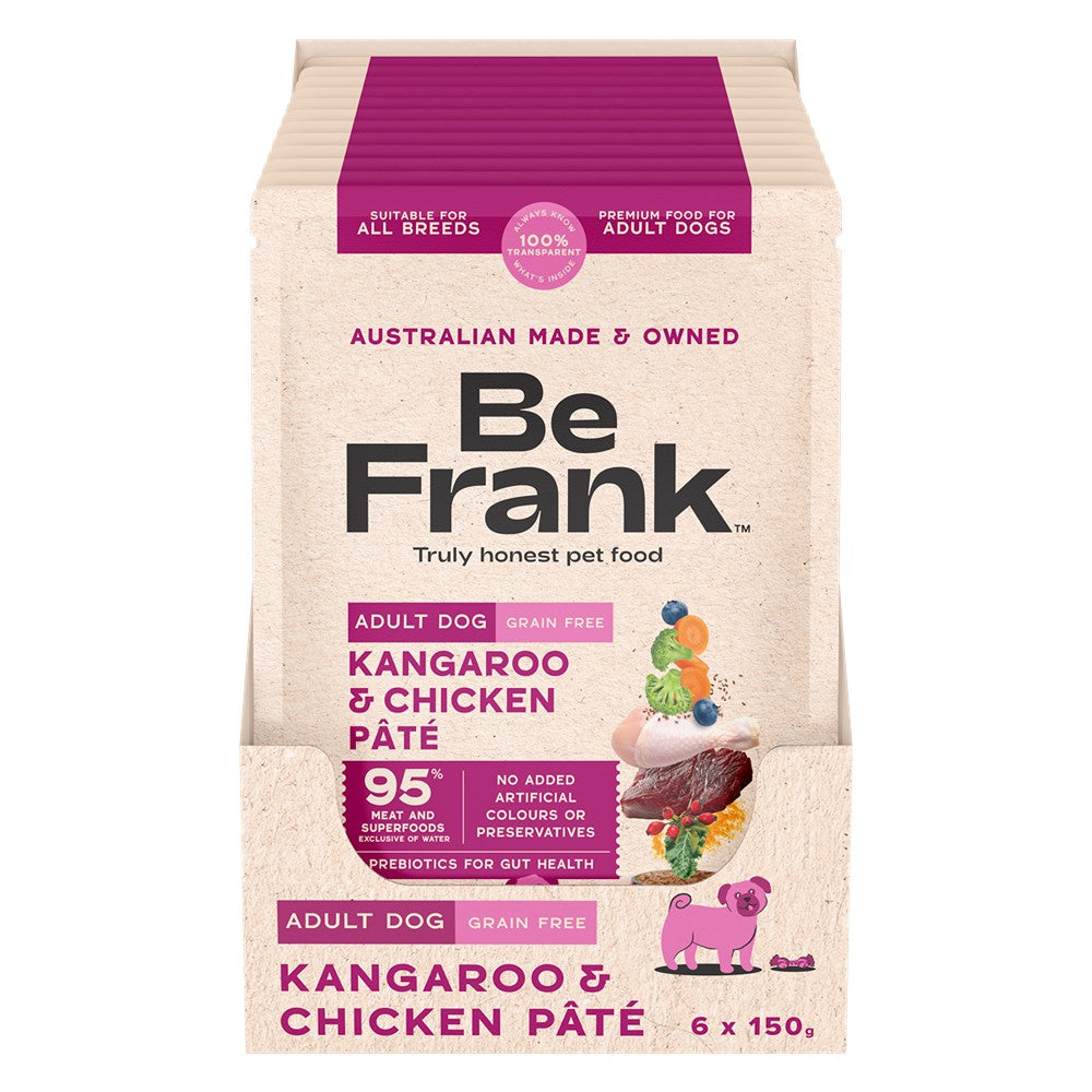 Be Frank Adult Kangaroo & Chicken Pate Wet Dog Food