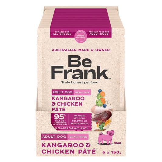Be Frank Adult Kangaroo & Chicken Pate Wet Dog Food