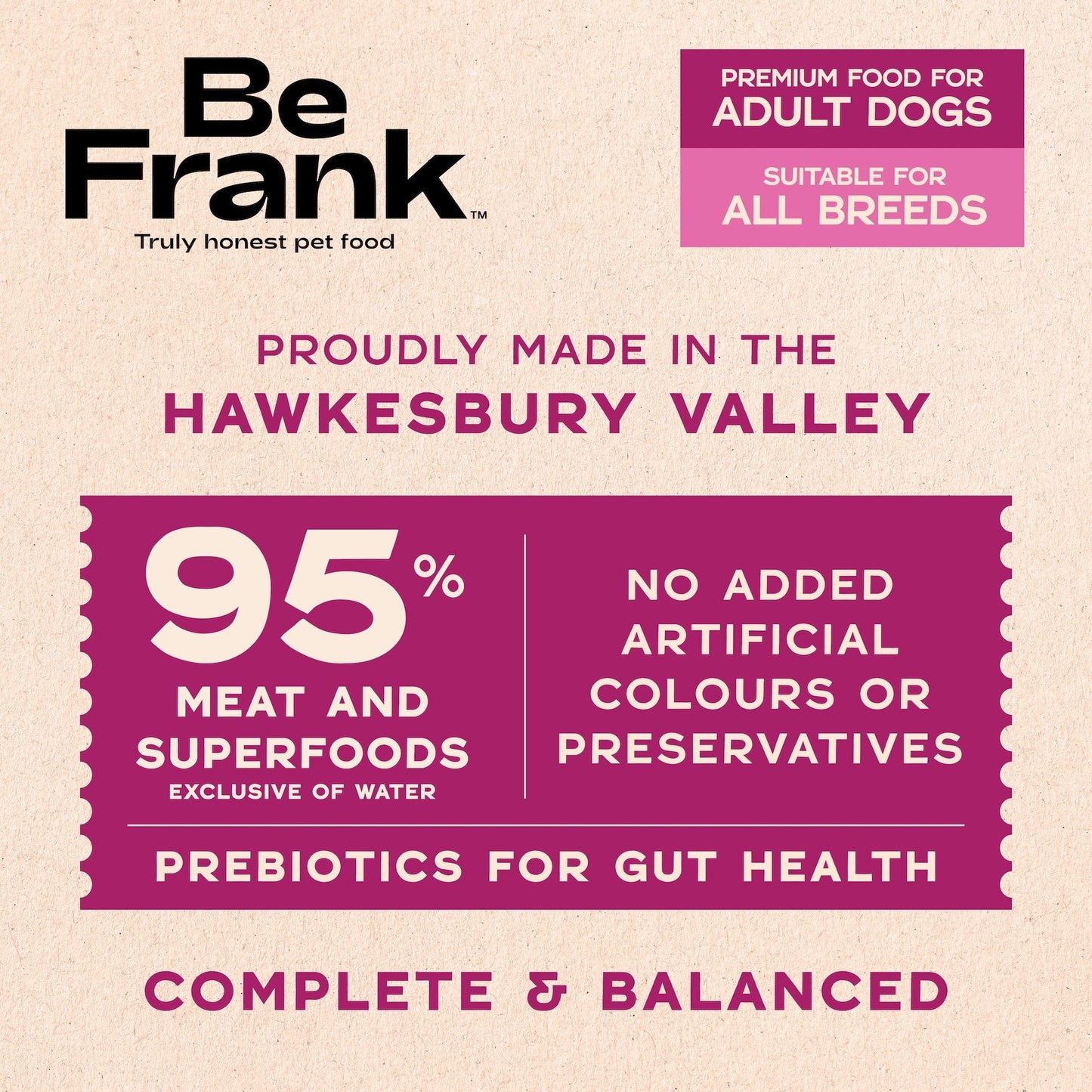 Be Frank Adult Kangaroo & Chicken Pate Wet Dog Food
