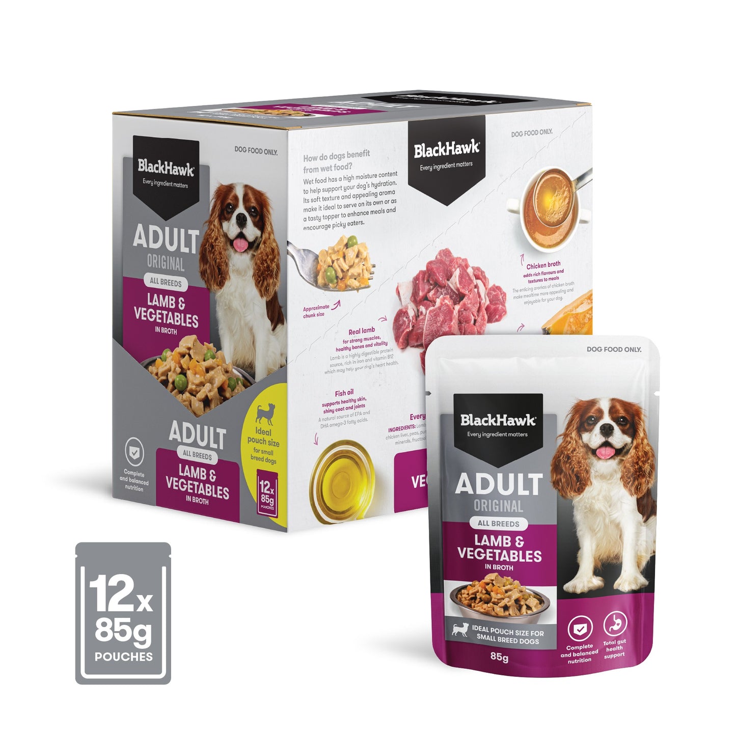 Black Hawk Small Breed Adult Lamb & Vegetables Wet Dog Food