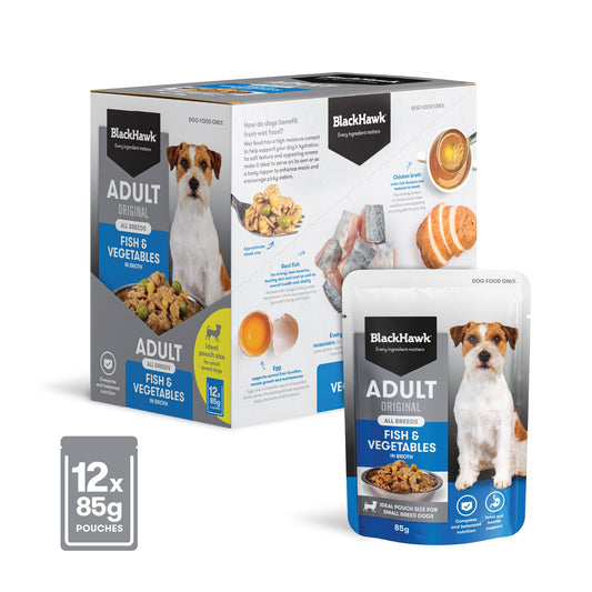 Black Hawk Small Breed Adult Fish & Vegetables Wet Dog Food