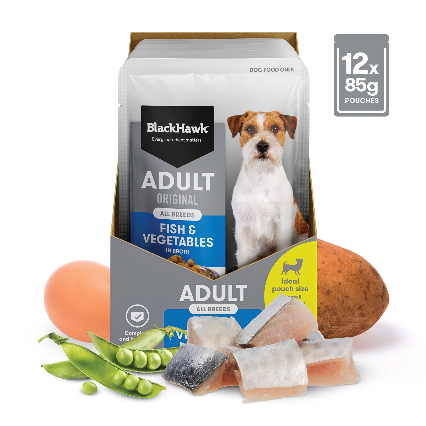 Black Hawk Small Breed Adult Fish & Vegetables Wet Dog Food