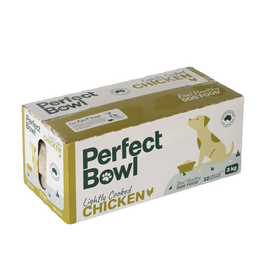 Perfect Bowl Lightly Cooked Aussie Chicken Dog Food