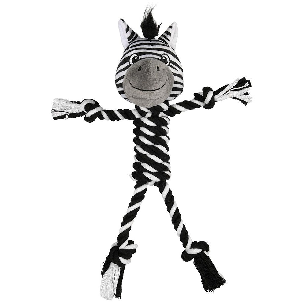 Creatures Zebra Plush & Rope Toy