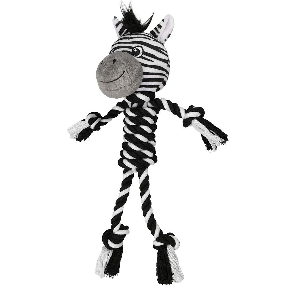 Creatures Zebra Plush & Rope Toy