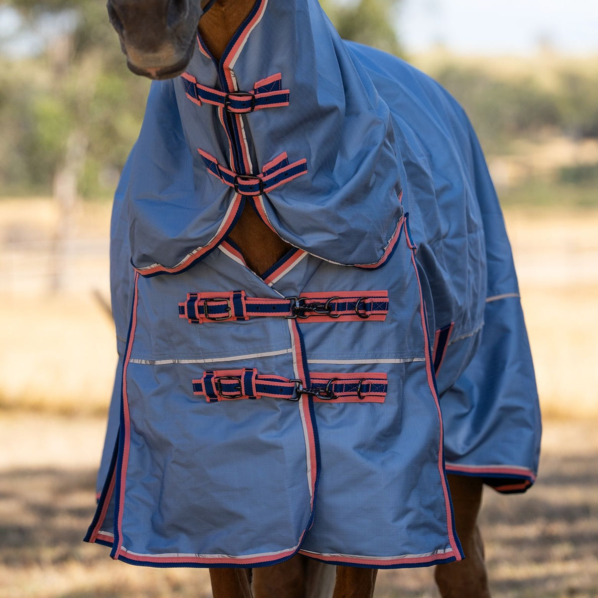Caribu Eclipse Detach-a-Neck Rainsheet 1200D Coral Sky
