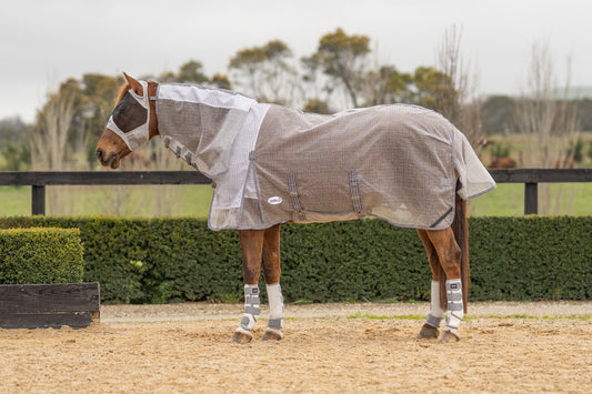 Caribu Armour Mesh Combo Horse Rug Shadow