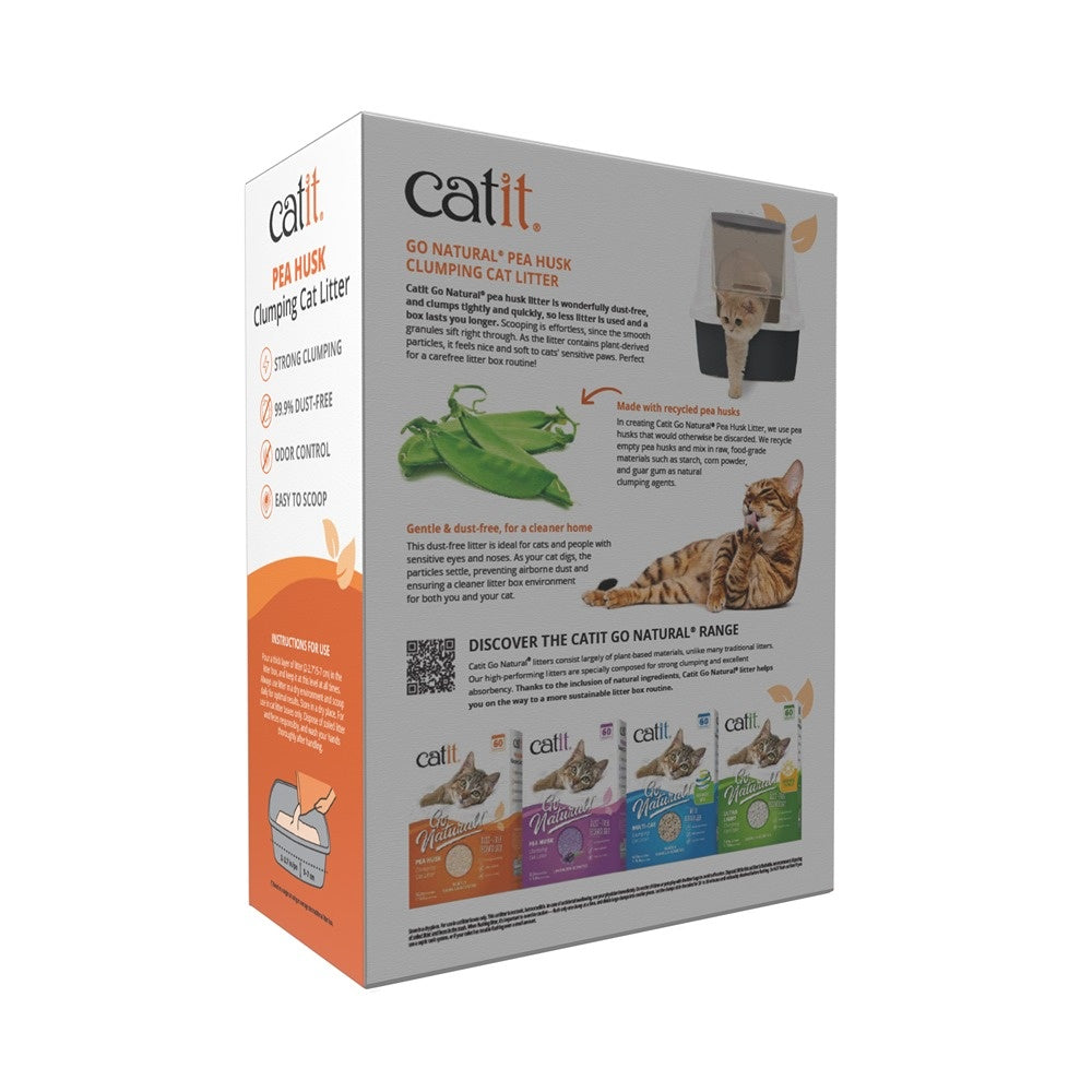 Catit Go Natural Pea Husk Clumping Cat Litter Vanilla