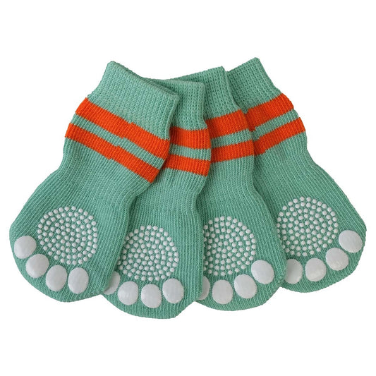 Lexi & Me Dog Grippy Socks Orange Mint