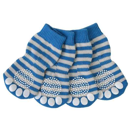 Lexi & Me Dog Grippy Socks Blue Stripe