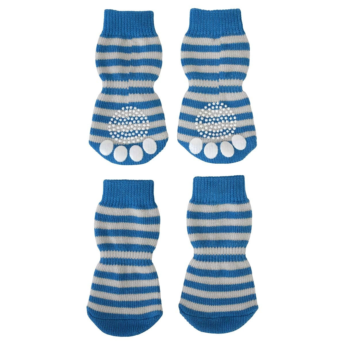 Lexi & Me Dog Grippy Socks Blue Stripe