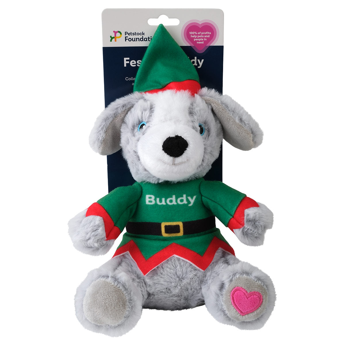 Petstock Foundation Festive Buddy Plush Dog Toy