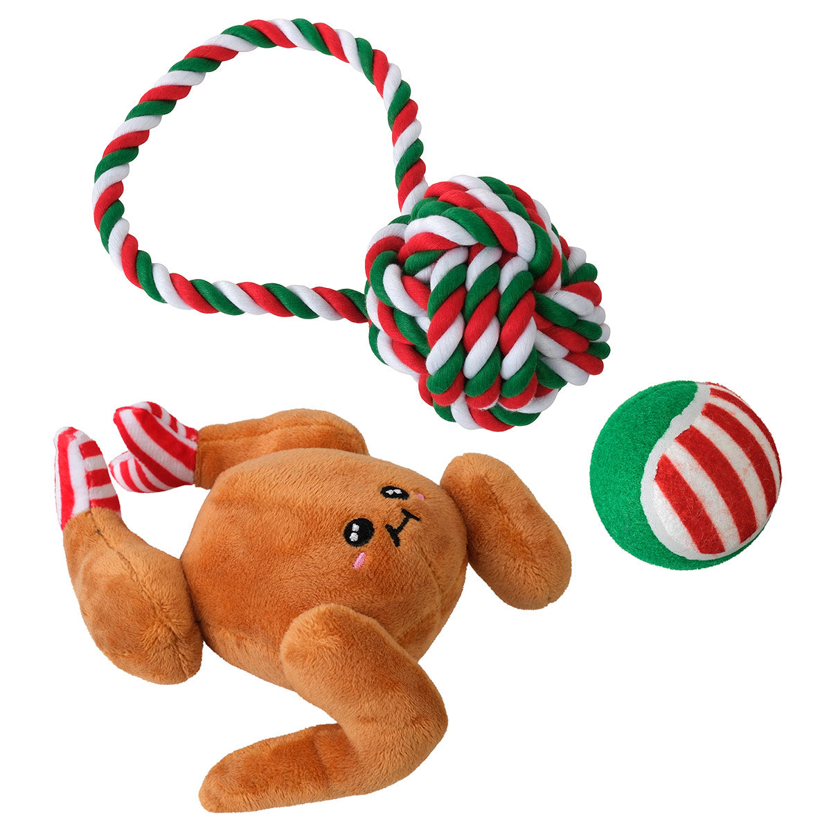 Petstock Foundation Christmas Trio-Pack Dog Toys