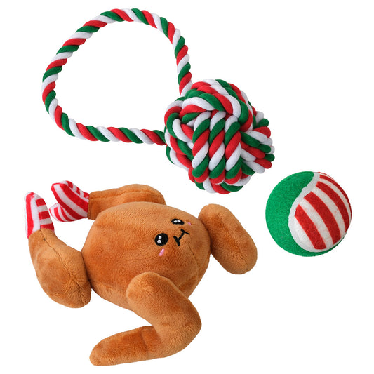Petstock Foundation Christmas Trio-Pack Dog Toys