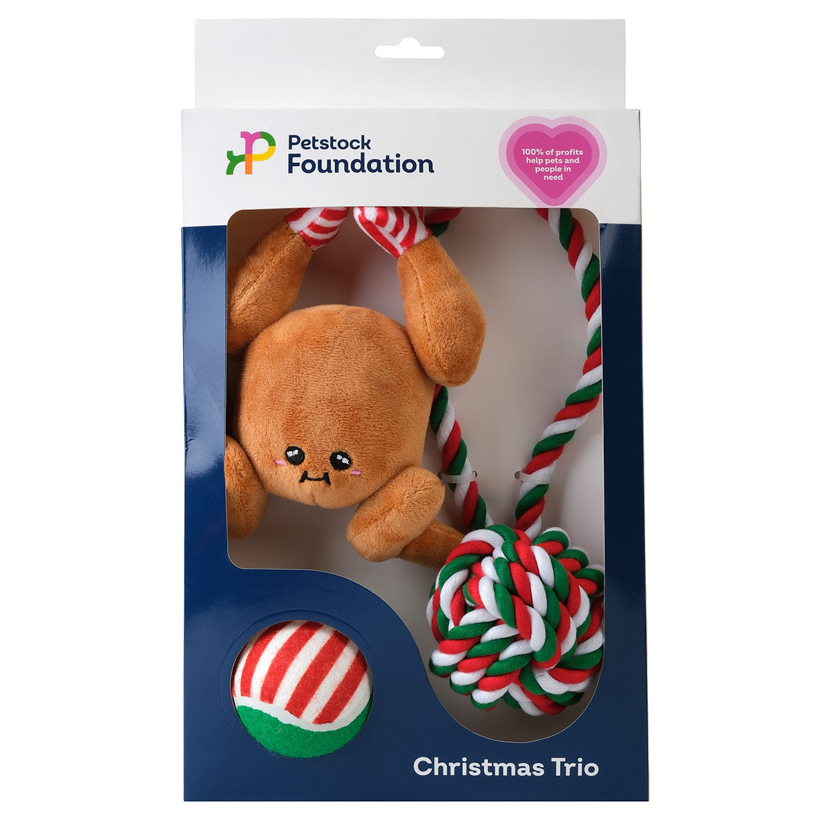 Petstock Foundation Christmas Trio-Pack Dog Toys
