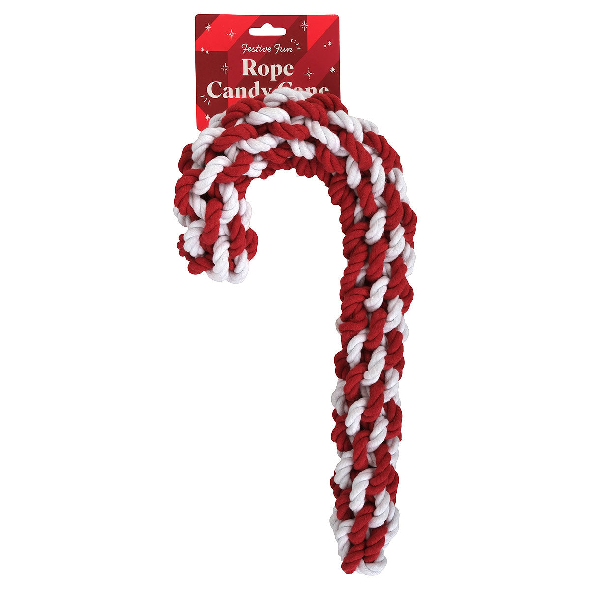 Petstock Christmas Candy-Cane Rope Dog Toy