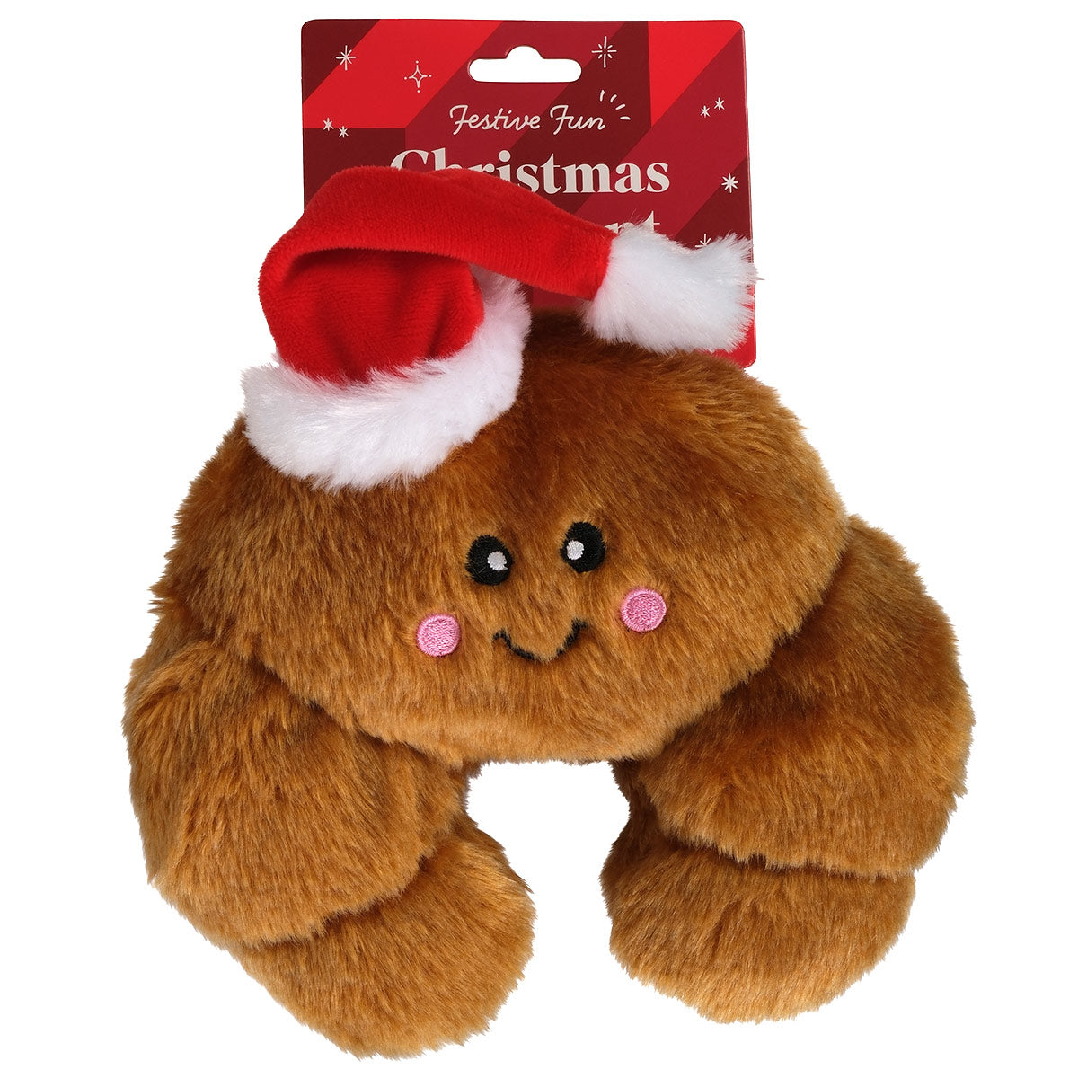 Petstock Christmas Croissant Plush Dog Toy