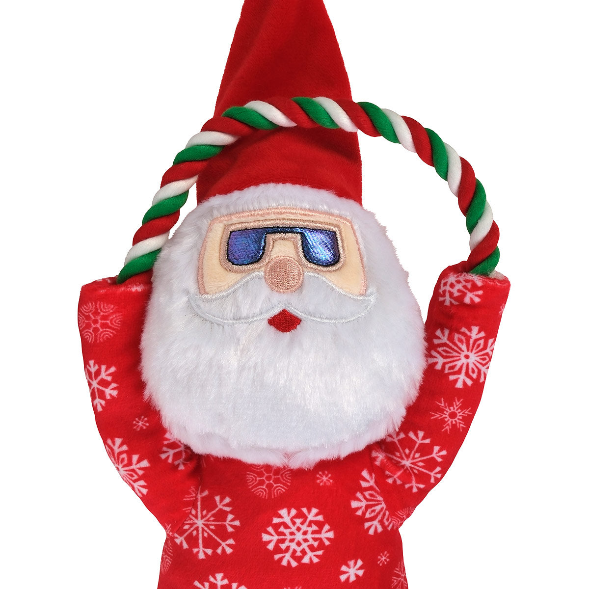 Petstock Christmas Santa Plush & Rope Dog Toy