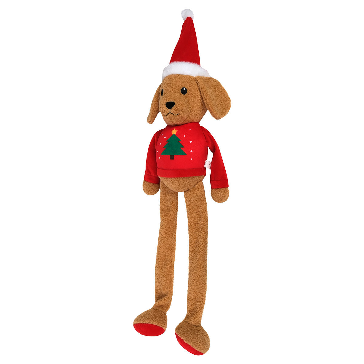 Petstock Christmas Long Leg Golden Retriever Plush Dog Toy