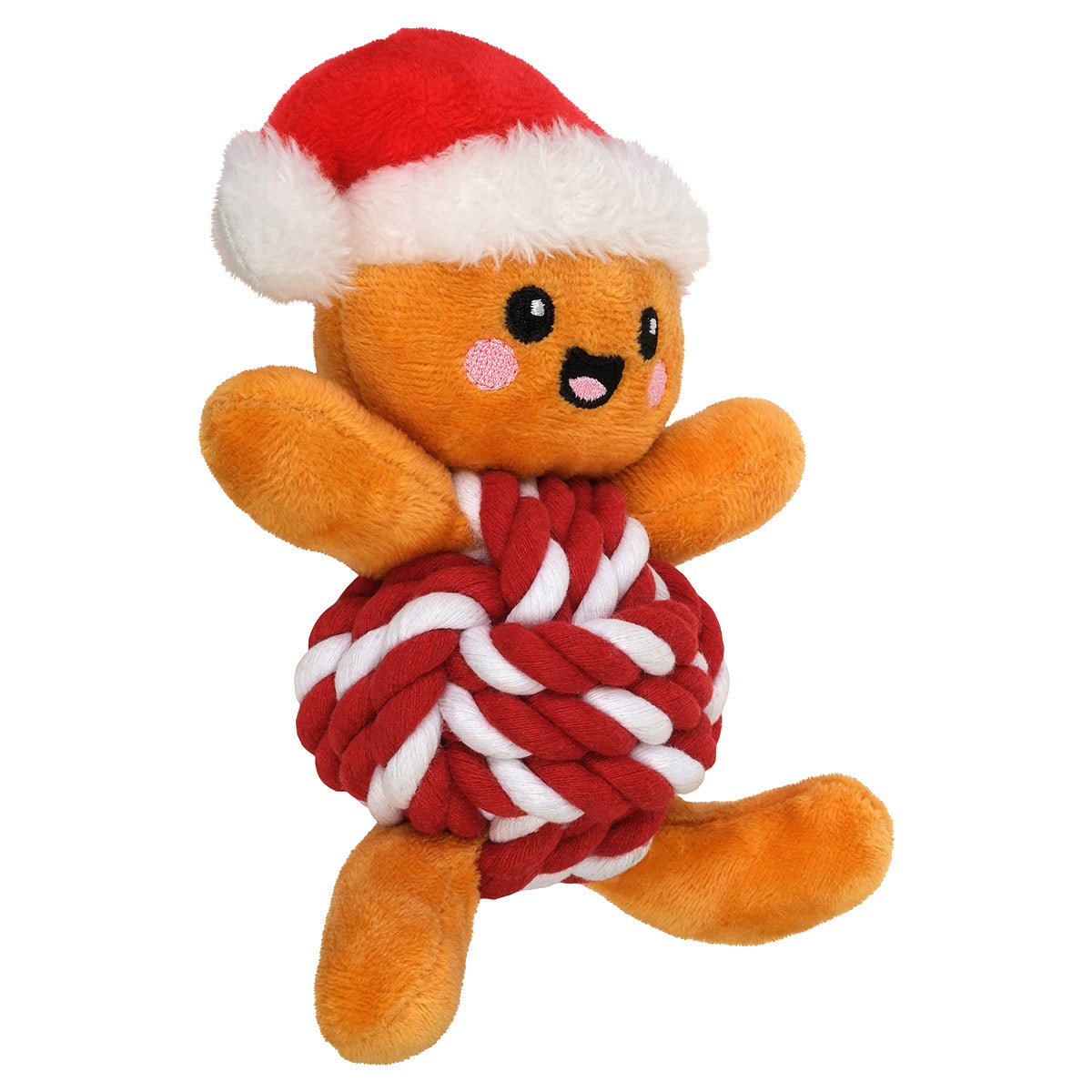 Petstock Christmas Gingerbread Plush & Rope Dog Toy