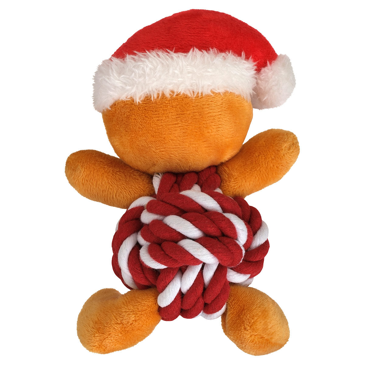 Petstock Christmas Gingerbread Plush & Rope Dog Toy