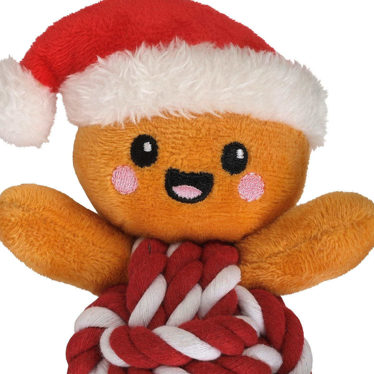 Petstock Christmas Gingerbread Plush & Rope Dog Toy