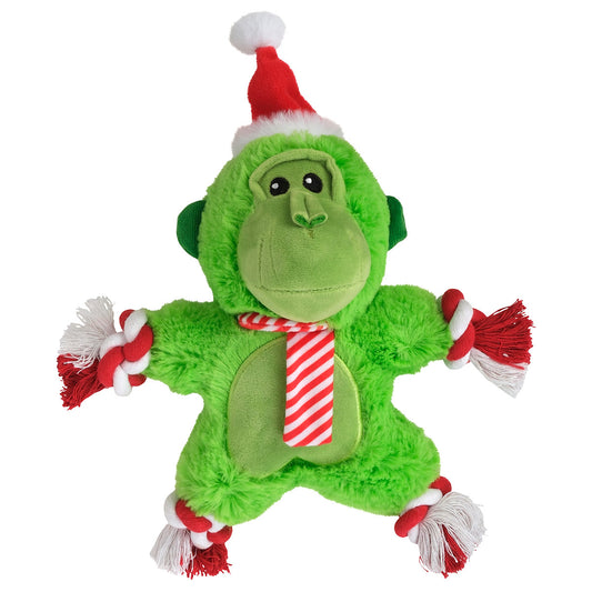 Petstock Christmas Monkey Plush & Rope Dog Toy