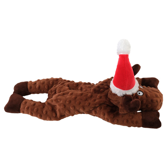 Petstock Christmas Reindeer Flat Dog Toy