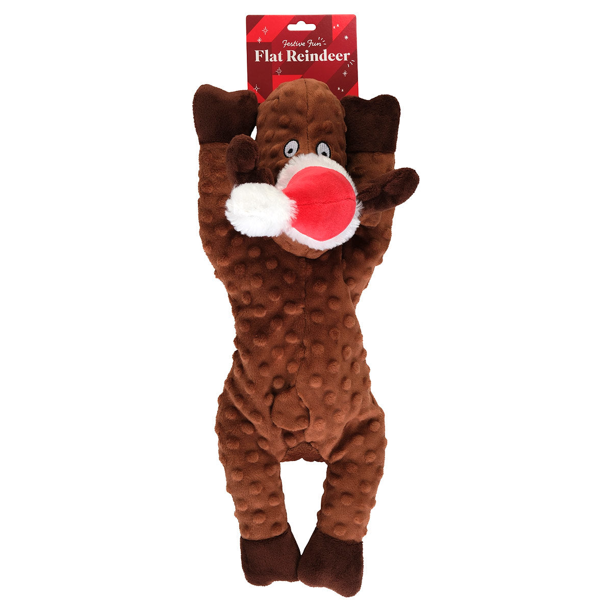 Petstock Christmas Reindeer Flat Dog Toy