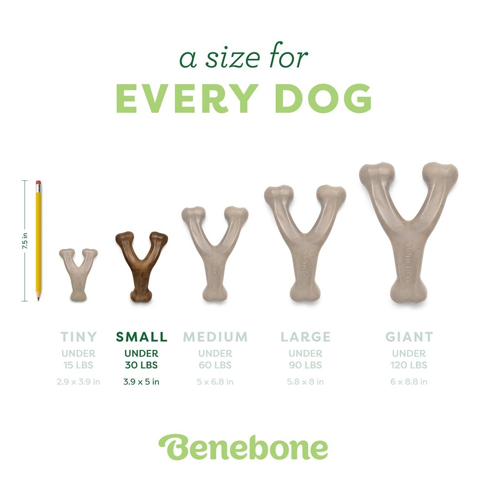 Benebone Bacon Wishbone Dog Chew Toy