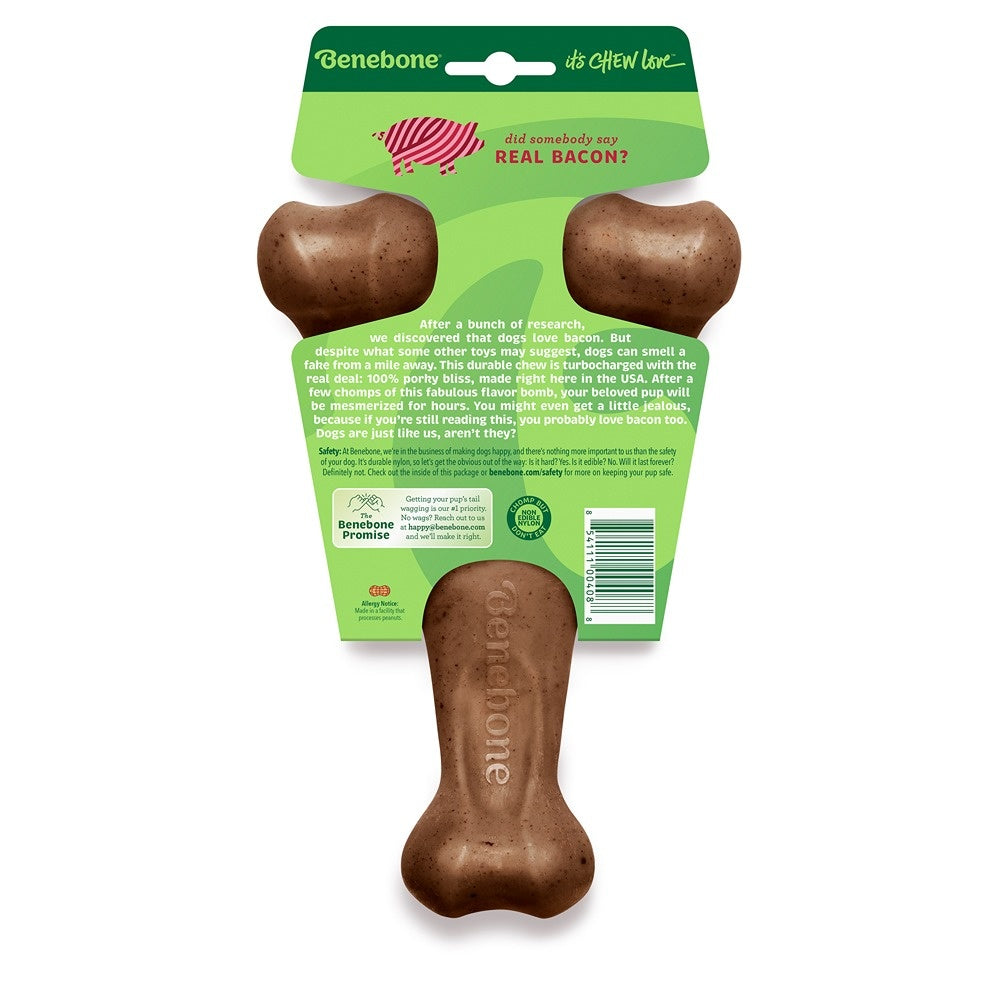 Benebone Bacon Wishbone Dog Chew Toy