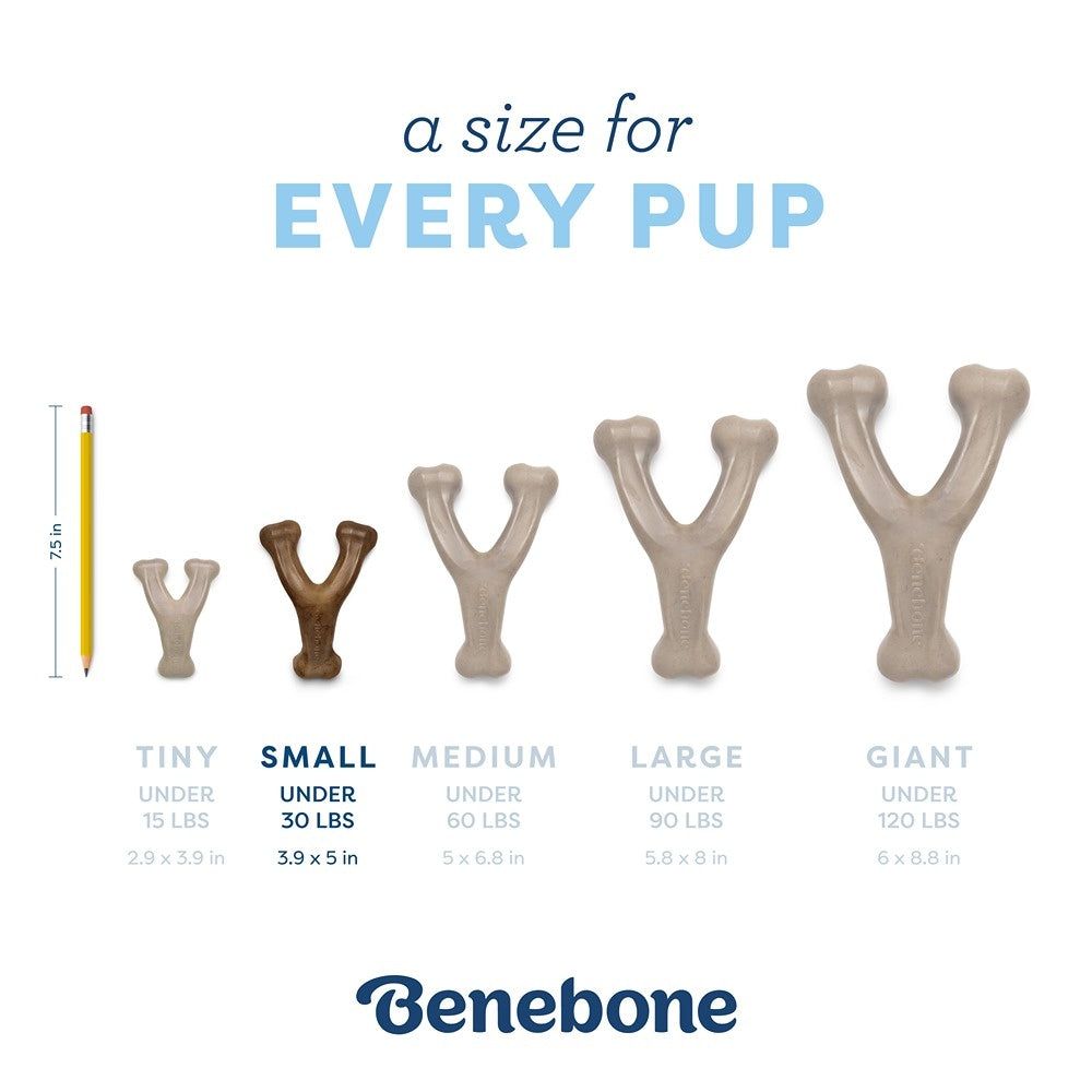 Benebone Bacon Wishbone Puppy Chew Toy