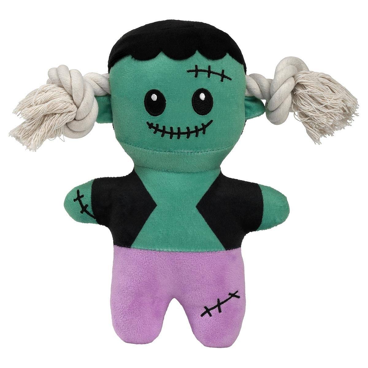 Value Toys Spooky Frankenstein Plush & Rope Dog Toy