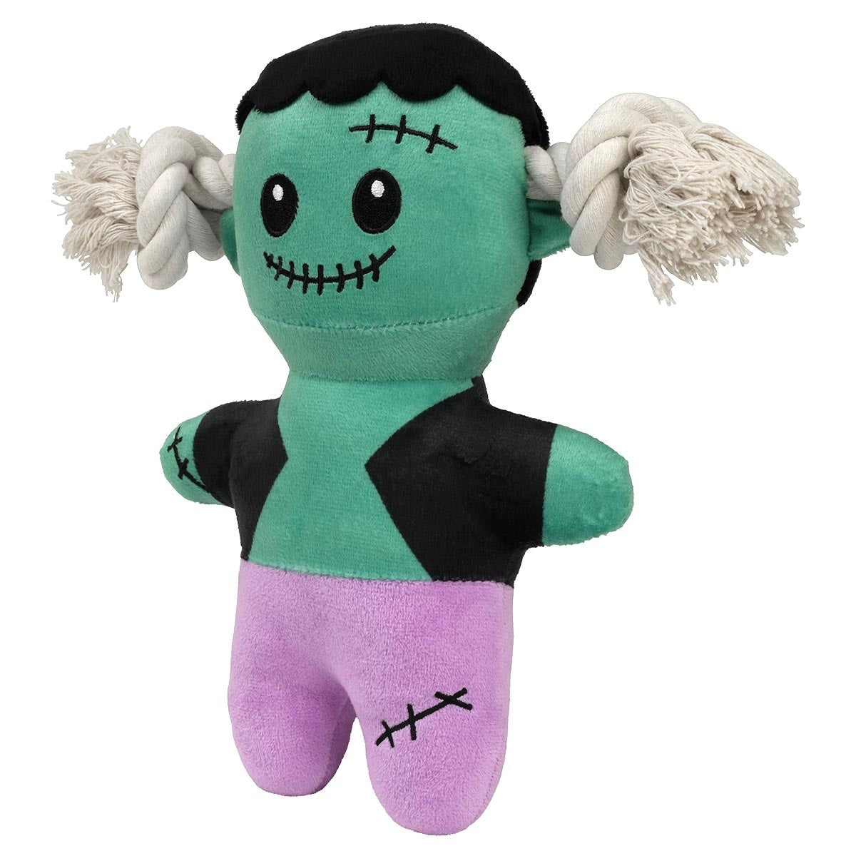 Value Toys Spooky Frankenstein Plush & Rope Dog Toy