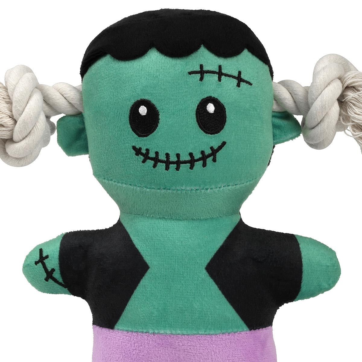Value Toys Spooky Frankenstein Plush & Rope Dog Toy