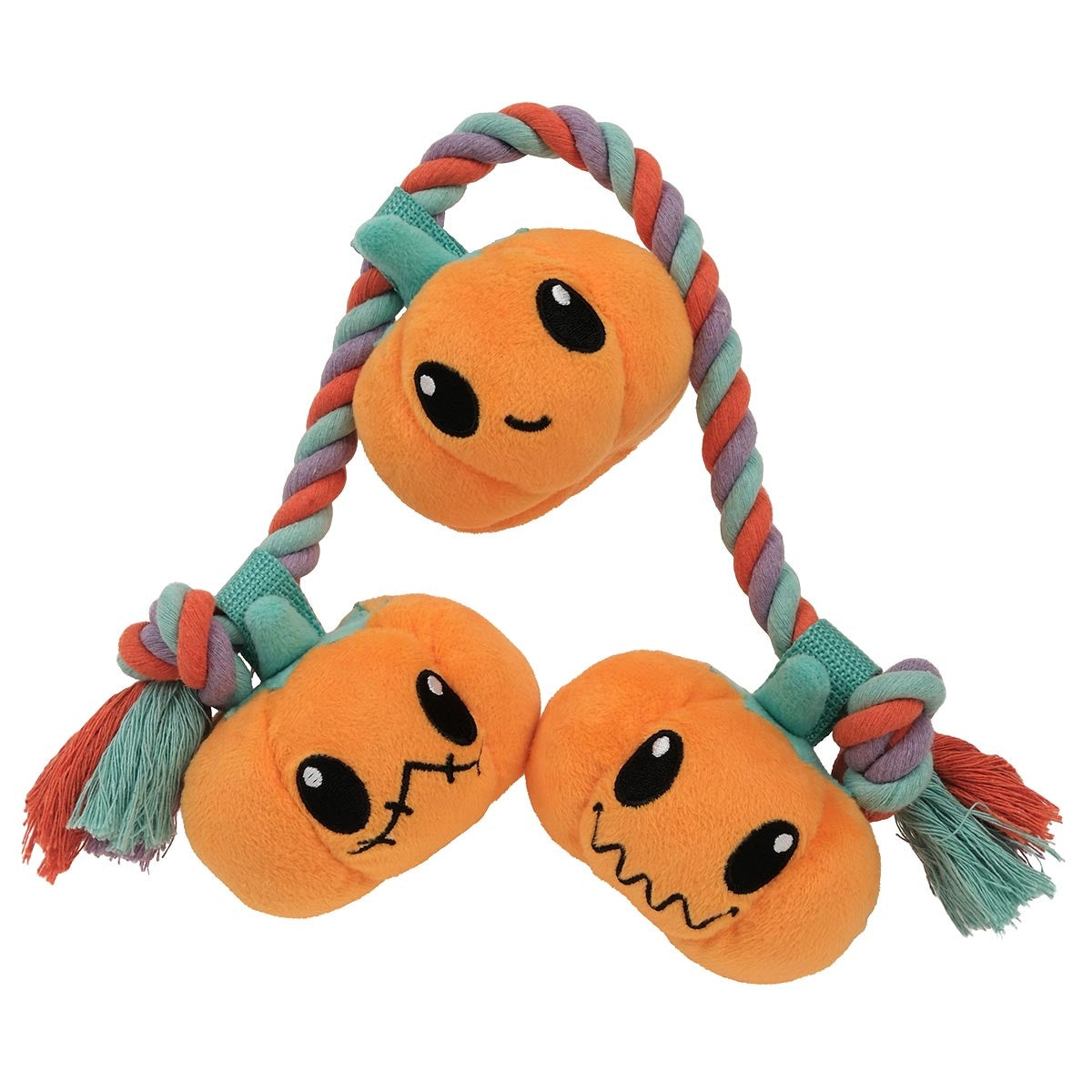 Value Toys Spooky Pumpkins on a Rope Dog Toy